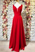 Rosie Satin Front Split Dress SALE